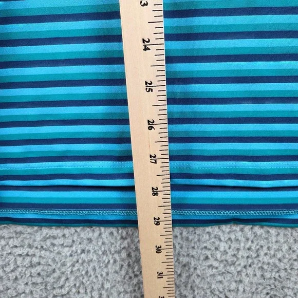 Greyson Polo Shirt Mens Small Blue Striped Logo Stretch Golf Short Sleeve - Picture 4 of 6